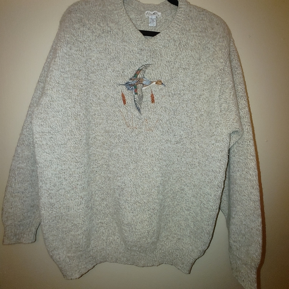 WINONA Wool Embroidered Crew Neck Sweater Size XLT